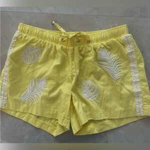 Lilly Pulitzer Katia Shorts Size XS Yellow Sequin 
Drawstring Elastic Waist